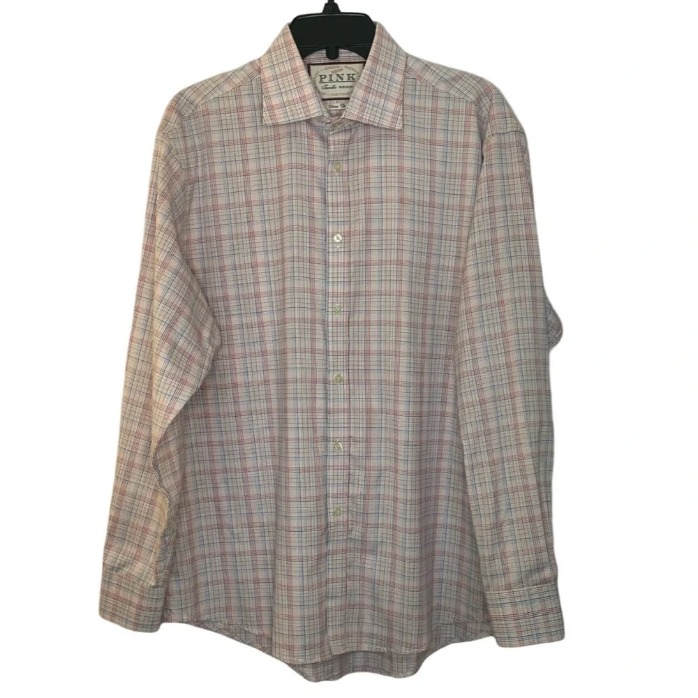Thomas Pink Traveller Classic Fit Men's Button-Down Shirt. Size 16 1/2 - 35